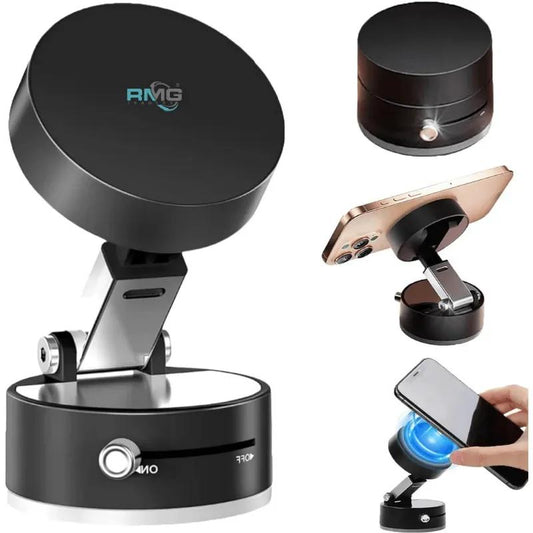 MagGrip Vacuum Phone Mount holding a smartphone on a car dashboard