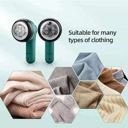 LintEase Fabric Shaver Pro removing lint and pills from a sweater
